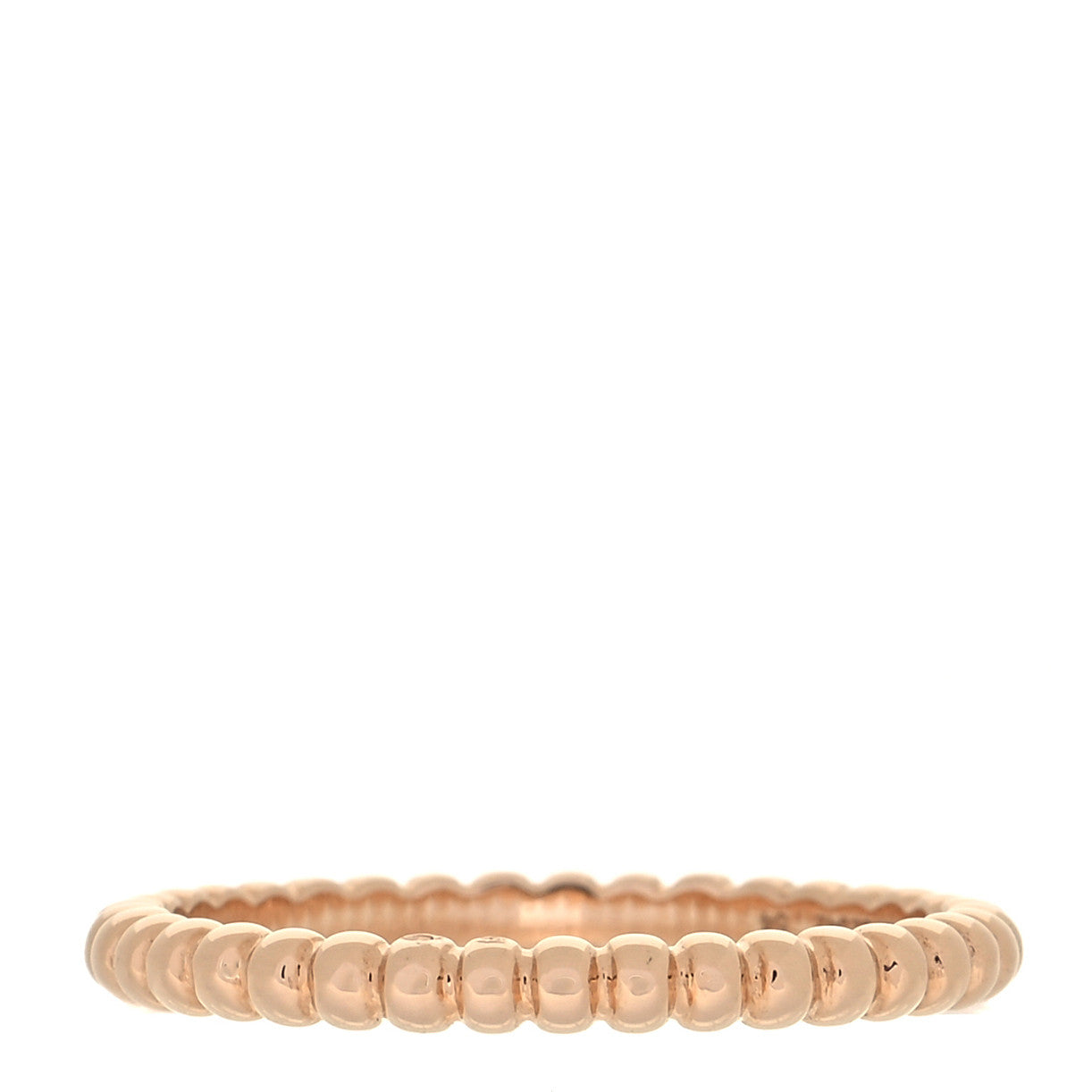 Van Cleef & Arpels 18K Rose Gold Small Perlee Ring 54 6.75 3 of 5