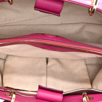 Gucci Pebbled Calfskin Medium Bamboo Shopper Tote Bright Bougainvillea 5 of 12