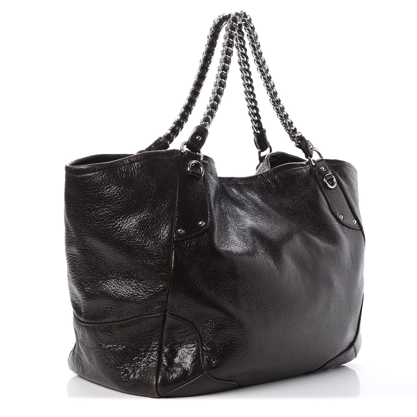 Cervo Lux Chain Shoulder Bag Ebano