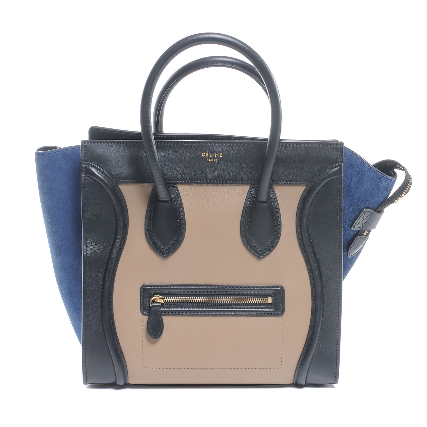 Celine Smooth Calfskin and Suede Mini Tri-Color Luggage 1 of 7