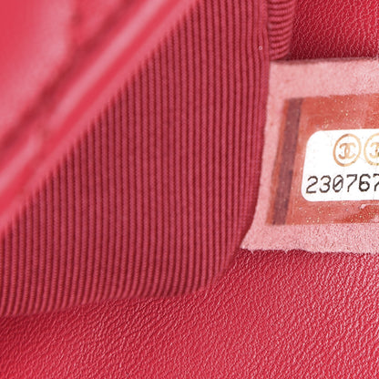 Chanel Lambskin Borse Romane Single Flap Dark Pink 6 of 10