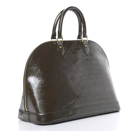 Louis Vuitton Vernis Alma GM Vert Bronze 2 of 21