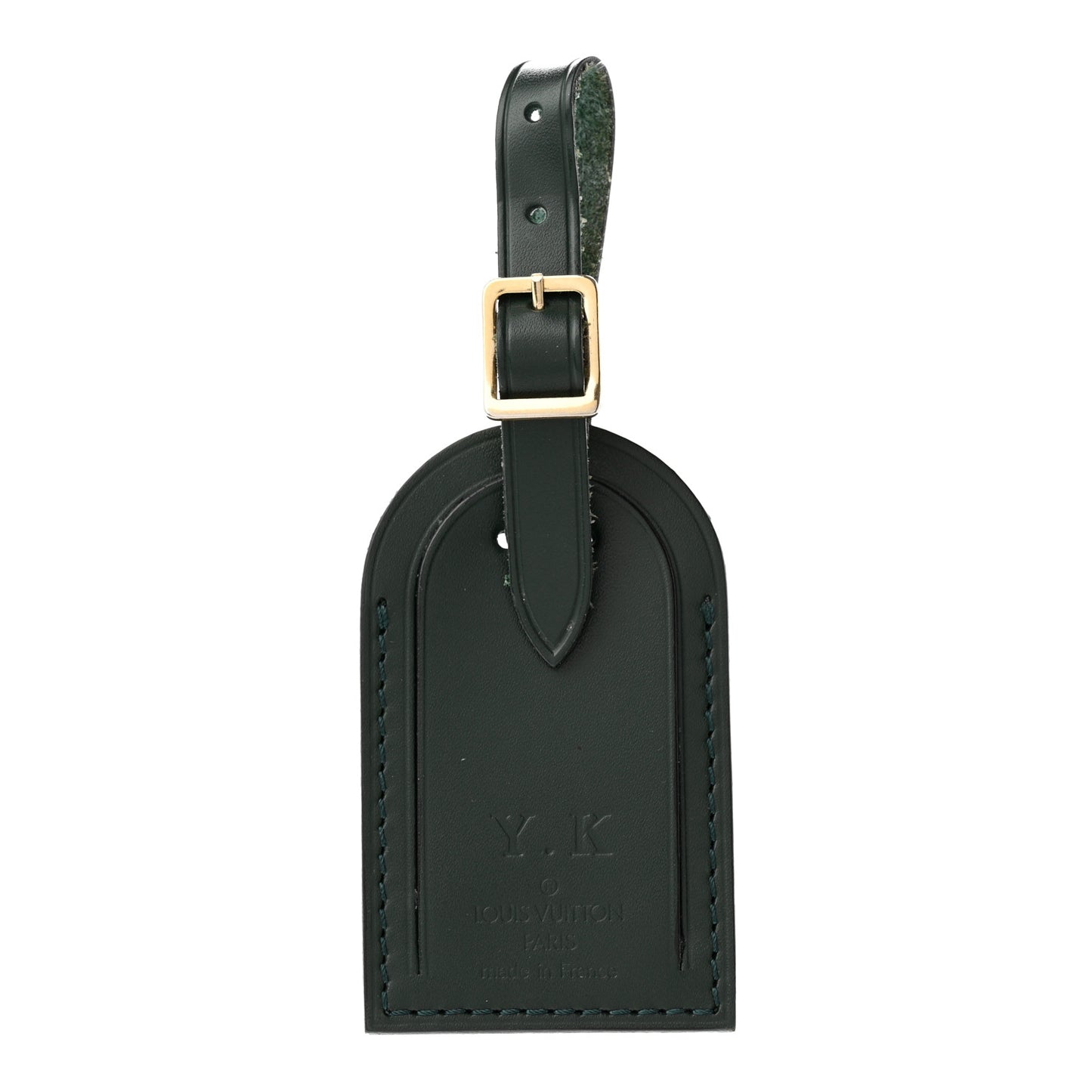 Calfskin Luggage Tag Green