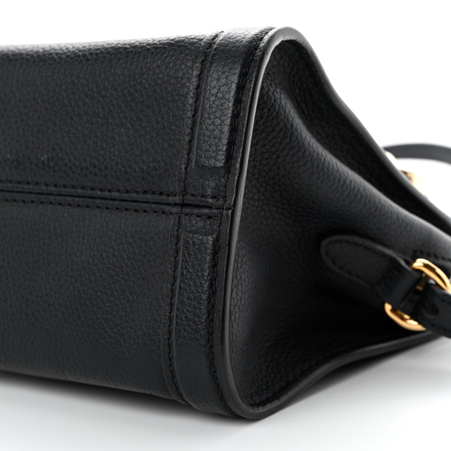 Alexander McQueen Pebbled Calfskin Mini Padlock Tote Black 10 of 10