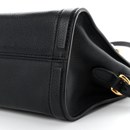 Alexander McQueen Pebbled Calfskin Mini Padlock Tote Black 10 of 10