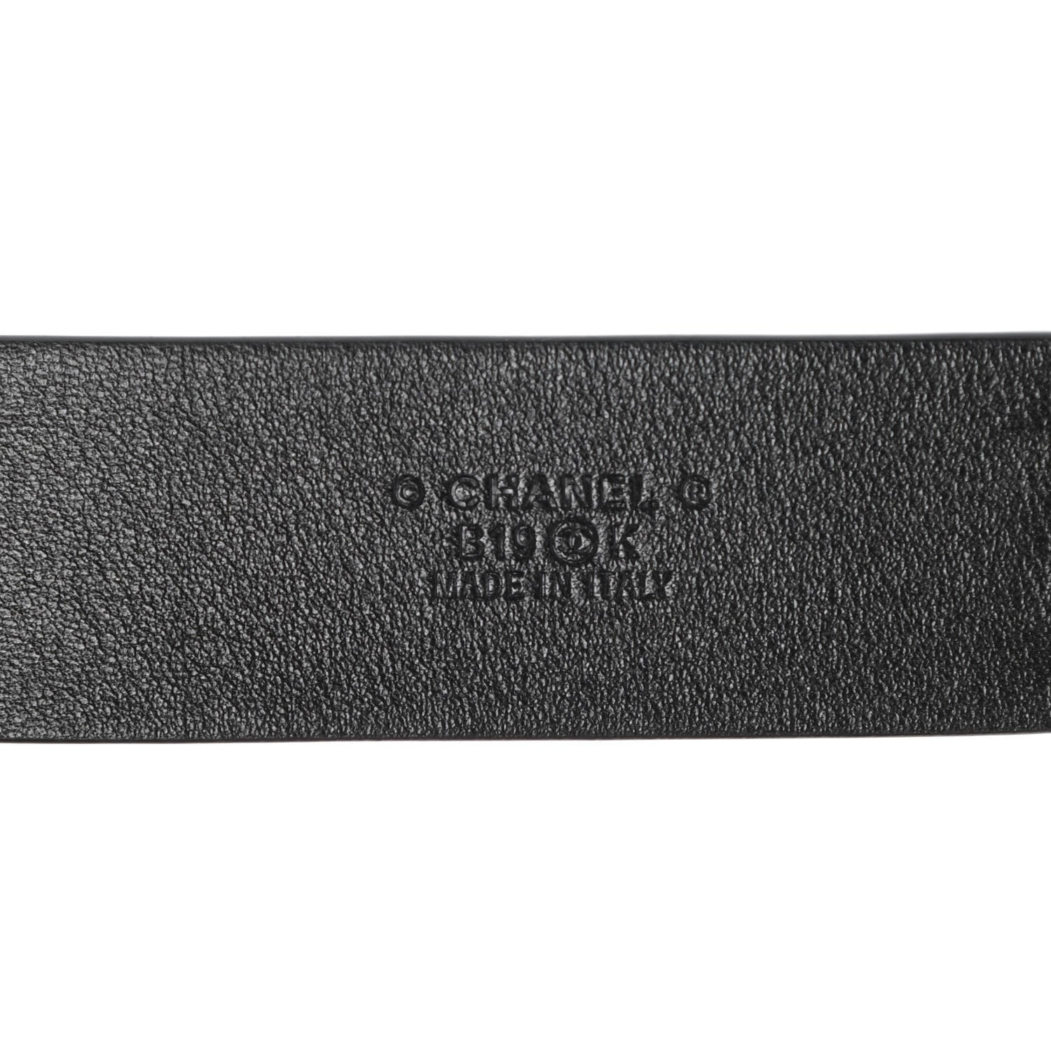 Chanel Calfskin CC Triple Row Chain Belt 90 36 Gold Black White 3 of 9