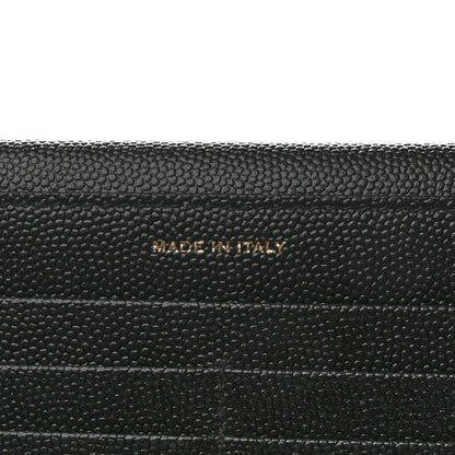 Saint Laurent Grain De Poudre Monogram Uptown Wallet Black 7 of 9
