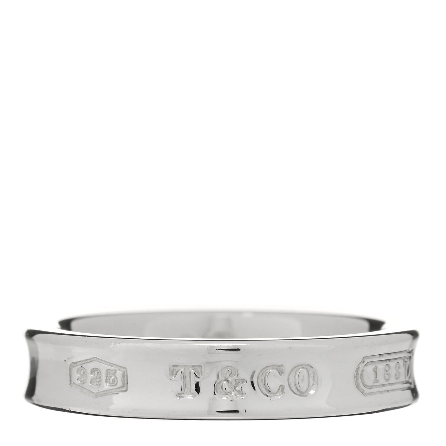 Sterling Silver Narrow 1837 Band Ring 50 5.25