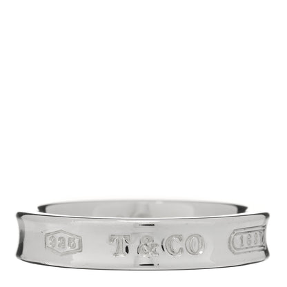 Tiffany Sterling Silver Narrow 1837 Band Ring 50 5.25 1 of 3
