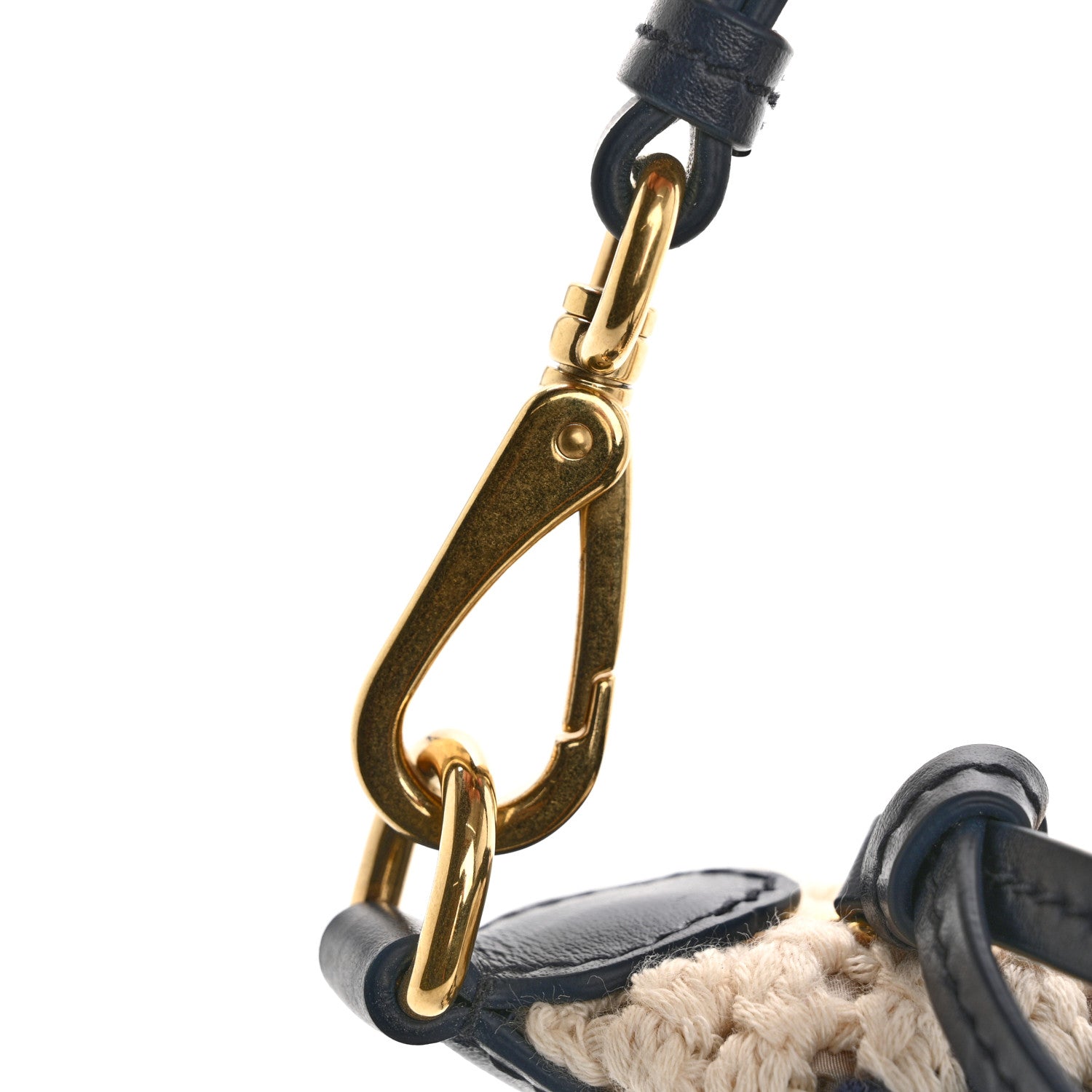 Miu Miu Fabric Crochet Pouch Blue White 1740719 – FASHIONPHILE