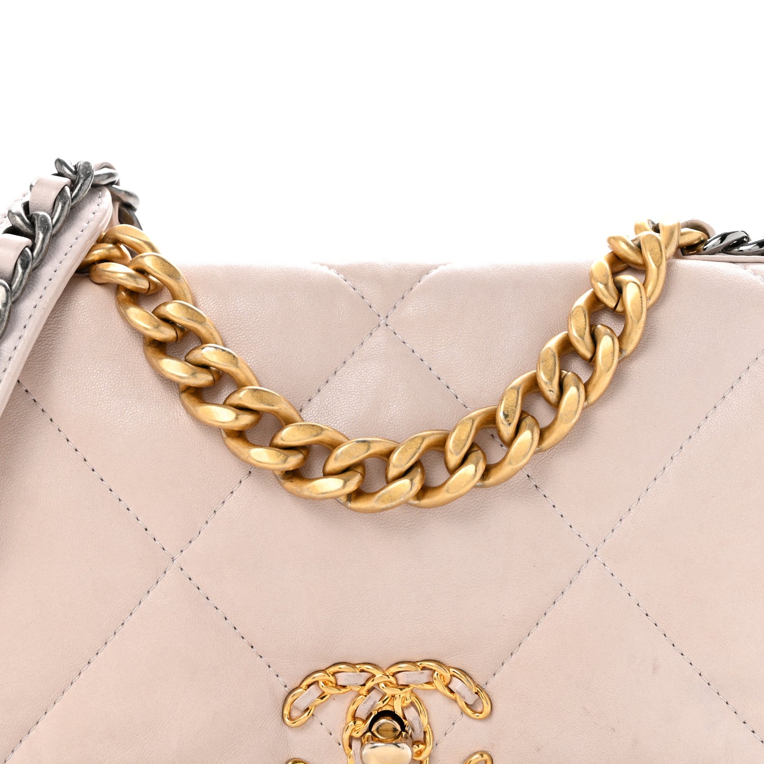 Chanel Lambskin Quilted Medium Chanel 19 Flap Light Pink 8 of 16