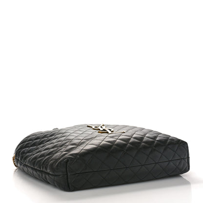 Saint Laurent Lambskin Quilted Maxi Icare Shopping Tote Black 5 of 9