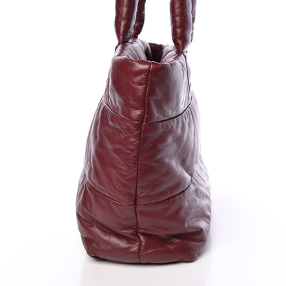 Chanel Lambskin Quilted Large Coco Cocoon Tote Burgundy 18 of 19