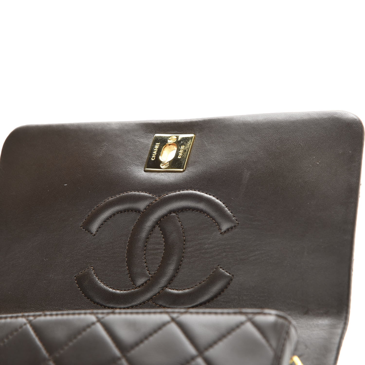 Chanel Lambskin Quilted Mini Flap Dark Brown 13 of 13