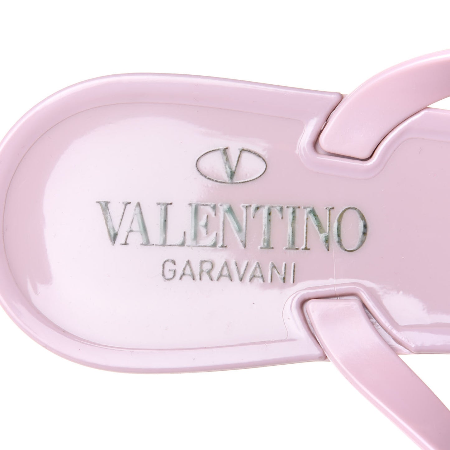 PVC Jelly Rockstud Bow Thong Sandals 37 Water Rose