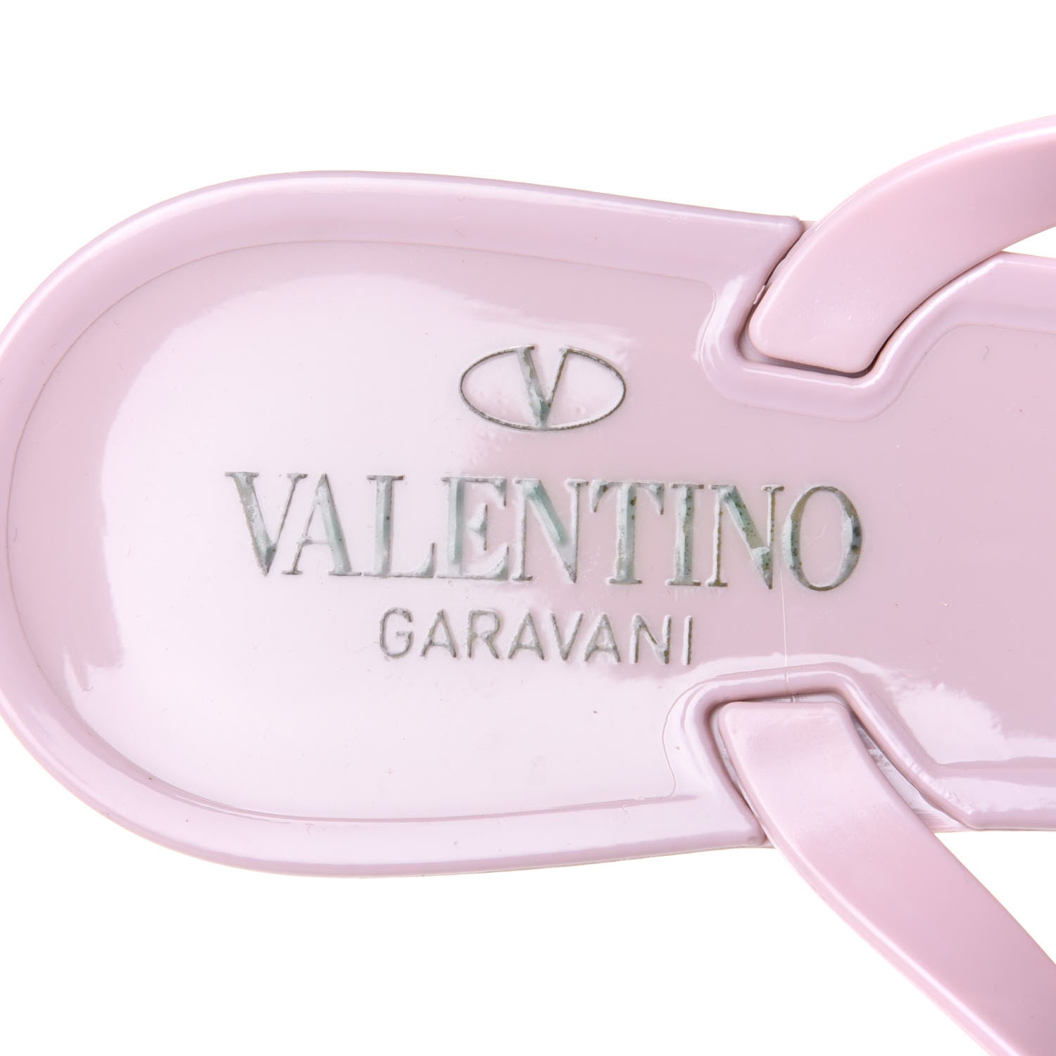 Valentino Garavani PVC Jelly Rockstud Bow Thong Sandals 37 Water Rose 9 of 10