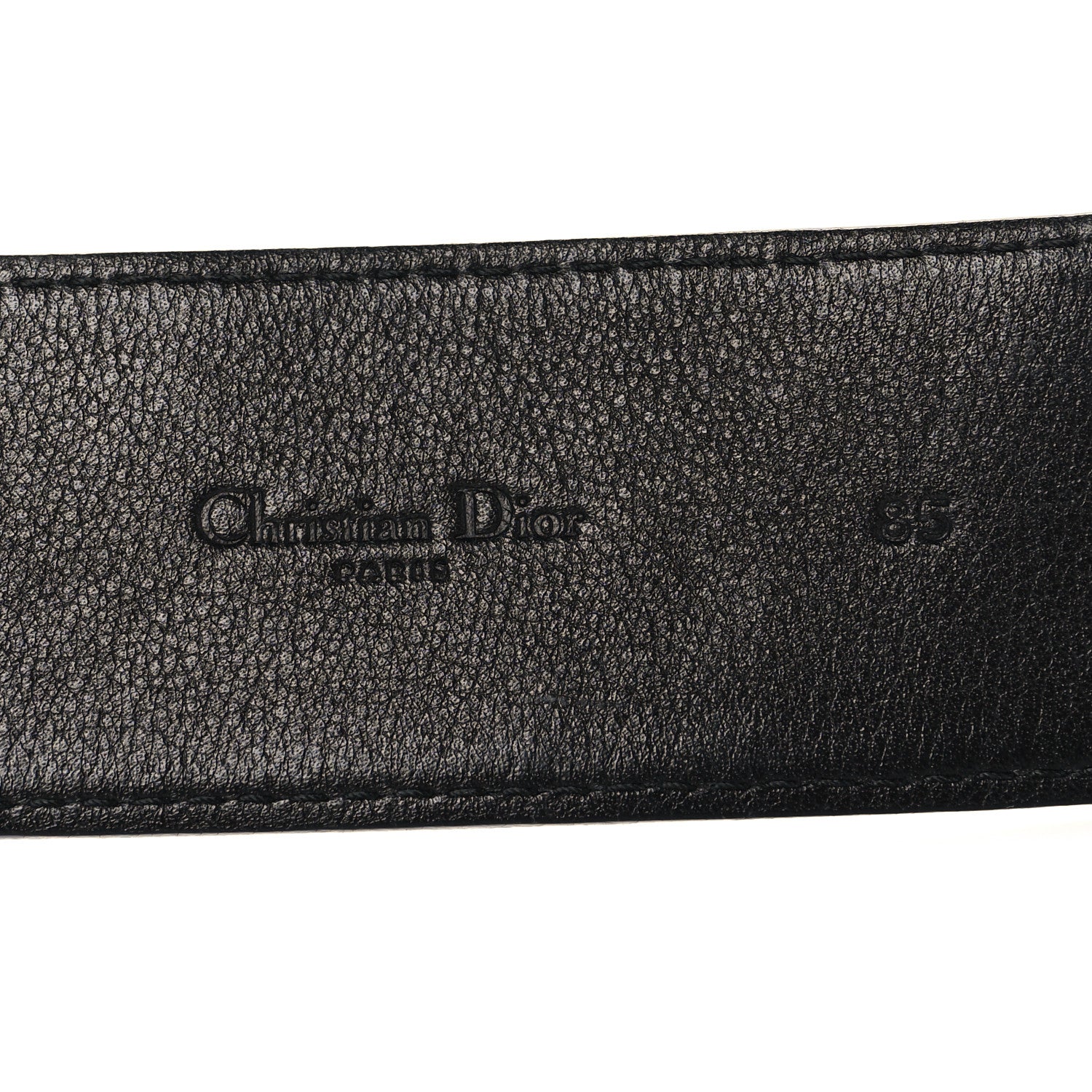 Christian Dior Calfskin Stitched CD Belt 85 34 Black 5 of 6