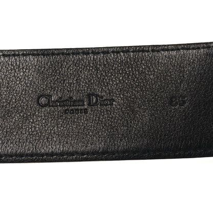 Christian Dior Calfskin Stitched CD Belt 85 34 Black 5 of 6