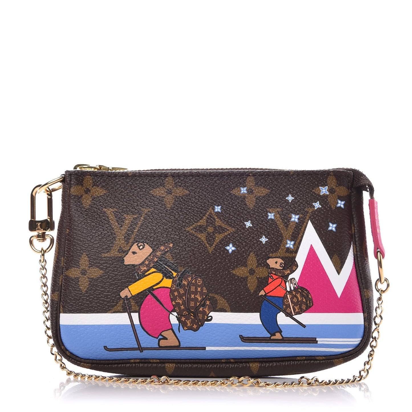 Monogram 2018 Christmas Animation Mini Bears Pochette Accessories