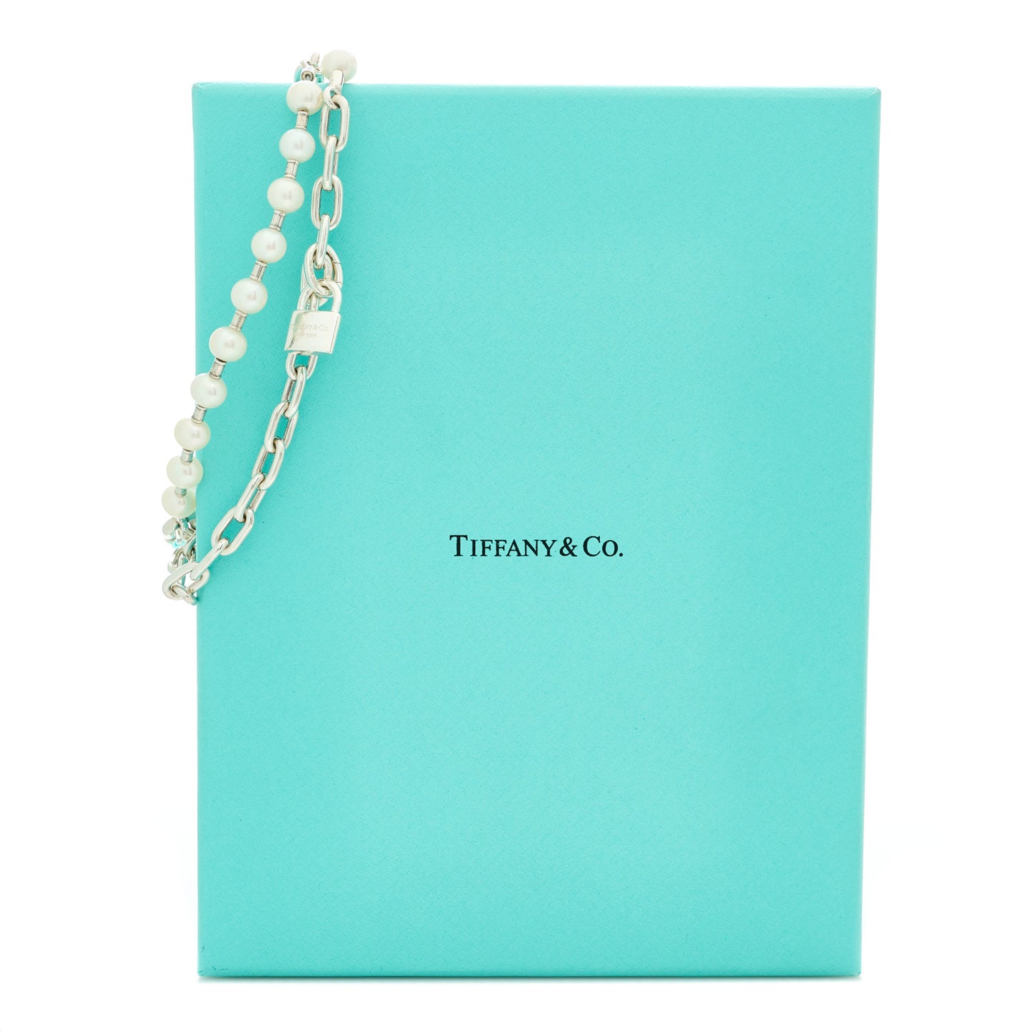 Sterling Silver Pearl HardWear Lock Bracelet