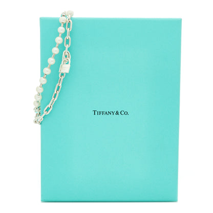 Tiffany Sterling Silver Pearl HardWear Lock Bracelet 4 of 4