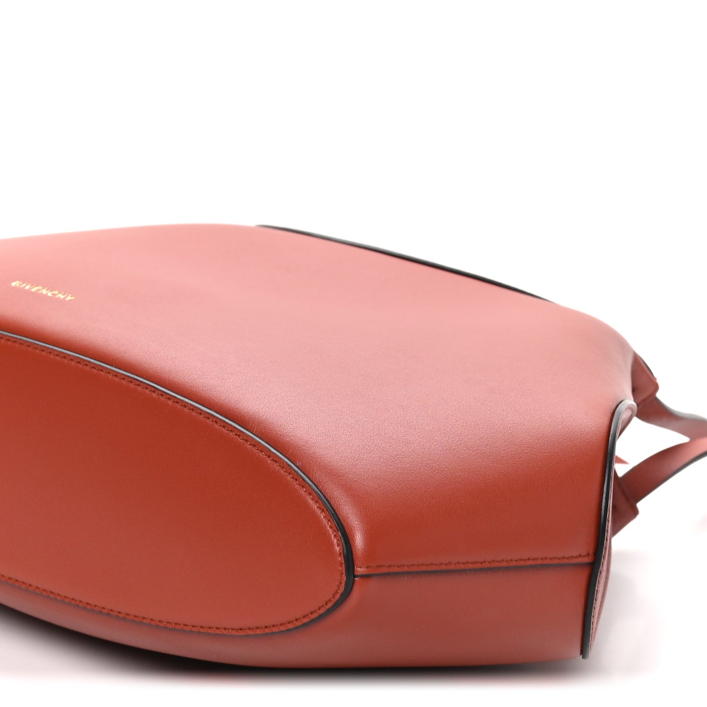 Grained Calfskin Small Facet Tote Bag Terracotta