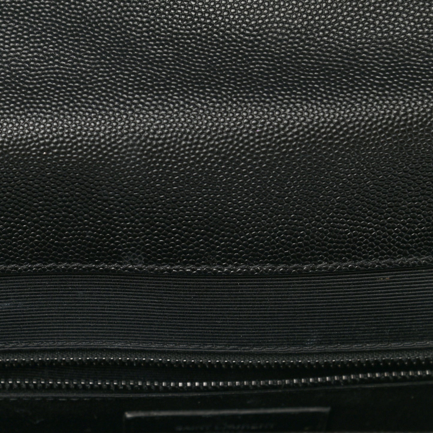 Grain De Poudre Textured Mixed Matelasse Large Triquilt Monogram Monochrome Satchel Black