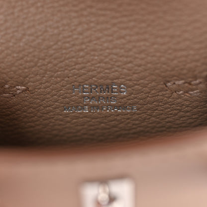 Hermes Tadelakt Mini Kelly Twilly Bag Charm Argile 4 of 5
