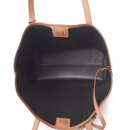 Prada City Calfskin Shopping Tote Caramel Black 6 of 14