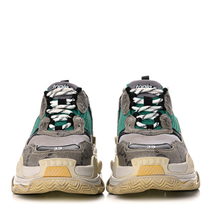 Balenciaga X GUCCI Maxi GG Supreme Monogram Womens Triple S Sneakers 39 Beige Ebony Black Green 2 of 12