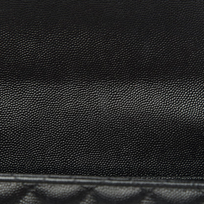 Saint Laurent Grain De Poudre Large Tri-Quilt Monogram Satchel Black 9 of 12