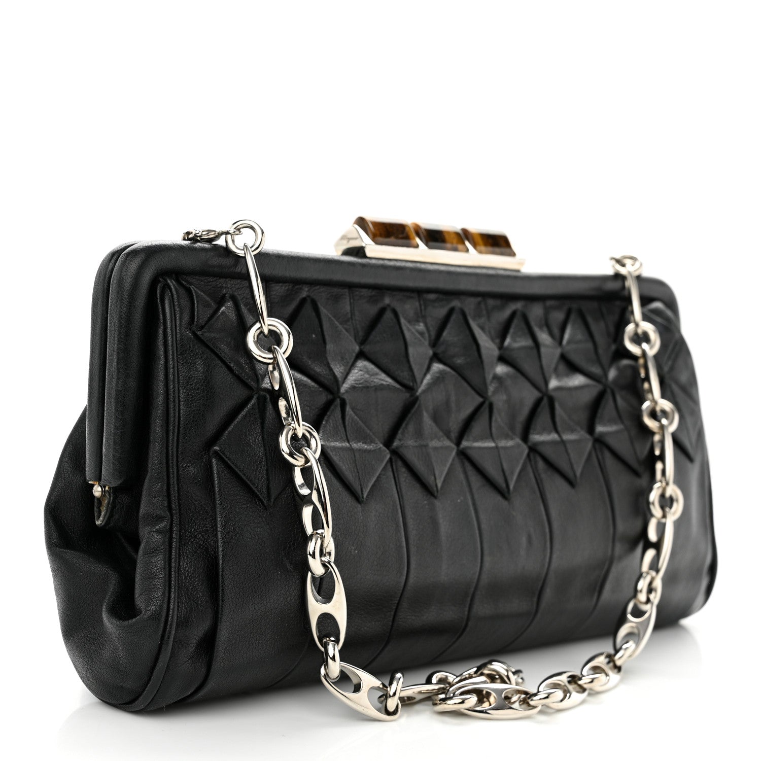 Salvatore Ferragamo Clutch On Chain Black 3 of 12
