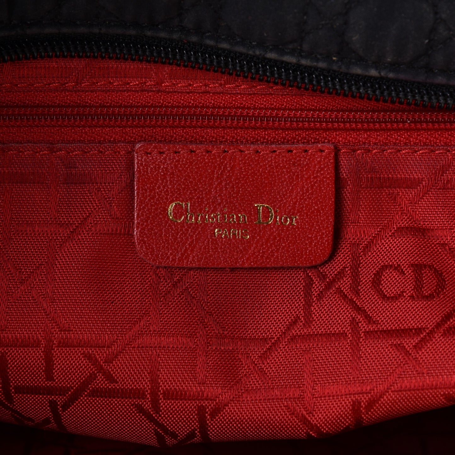 Nylon Cannage Large Lady Dior Black