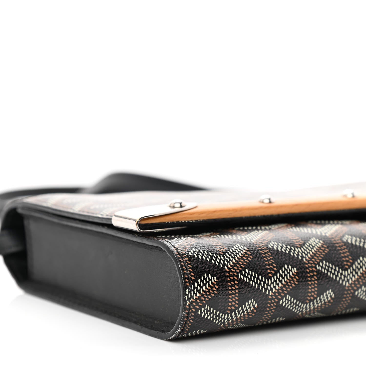 Goyard Goyardine Monte Carlo Bois Clutch With Strap Black 8 of 11