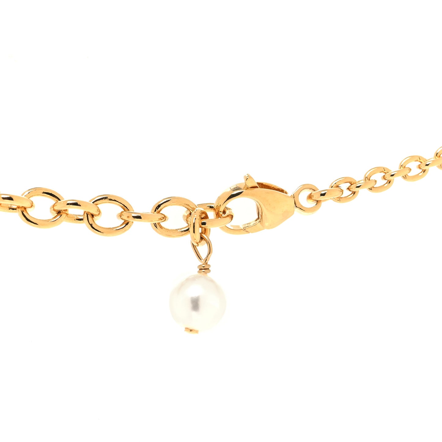 Metal Enamel Blondie Pendant Necklace Gold Black