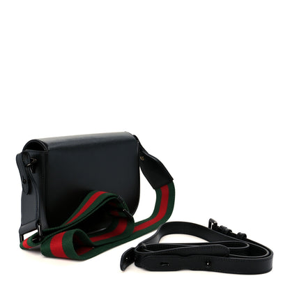 Gucci Azalea Calfskin Web Monochrome Small Horsebit 1955 Shoulder Bag Black 3 of 12