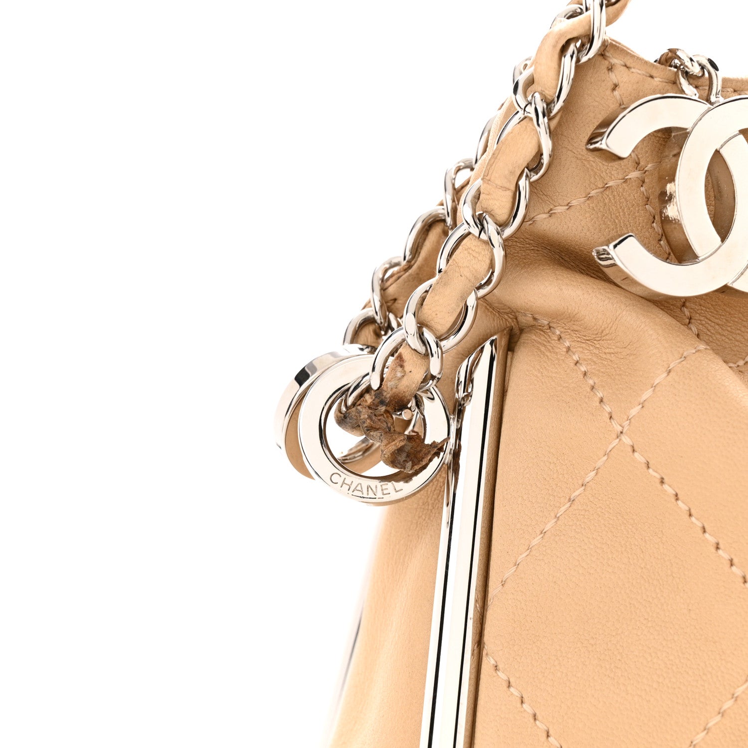 Chanel Lambskin Stitched Medium Ultimate Soft Tote Beige 17 of 21