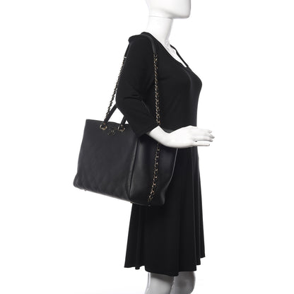 Chanel Bullskin Stitched Large Shopping Bag Black 2 of 10
