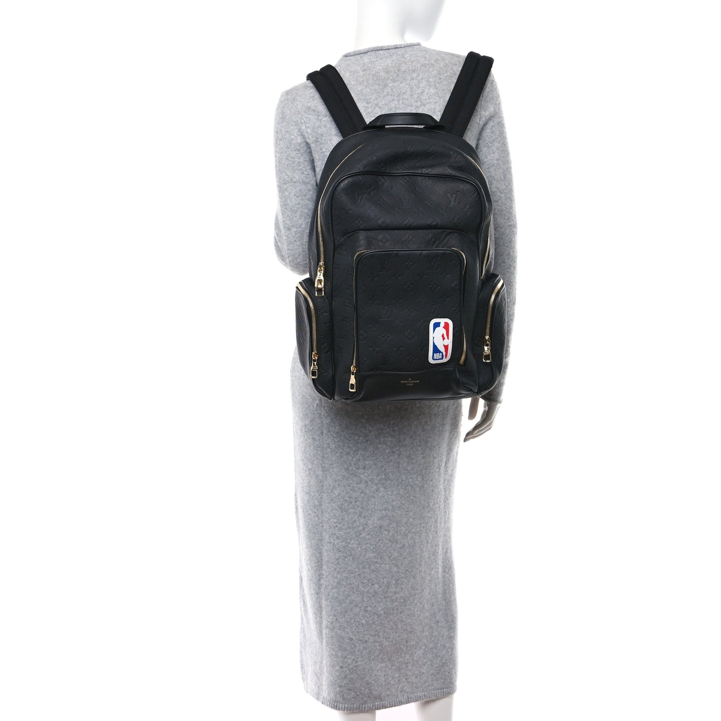LOUIS VUITTON X NBA Grained Calfskin Monogram Basketball Backpack Black