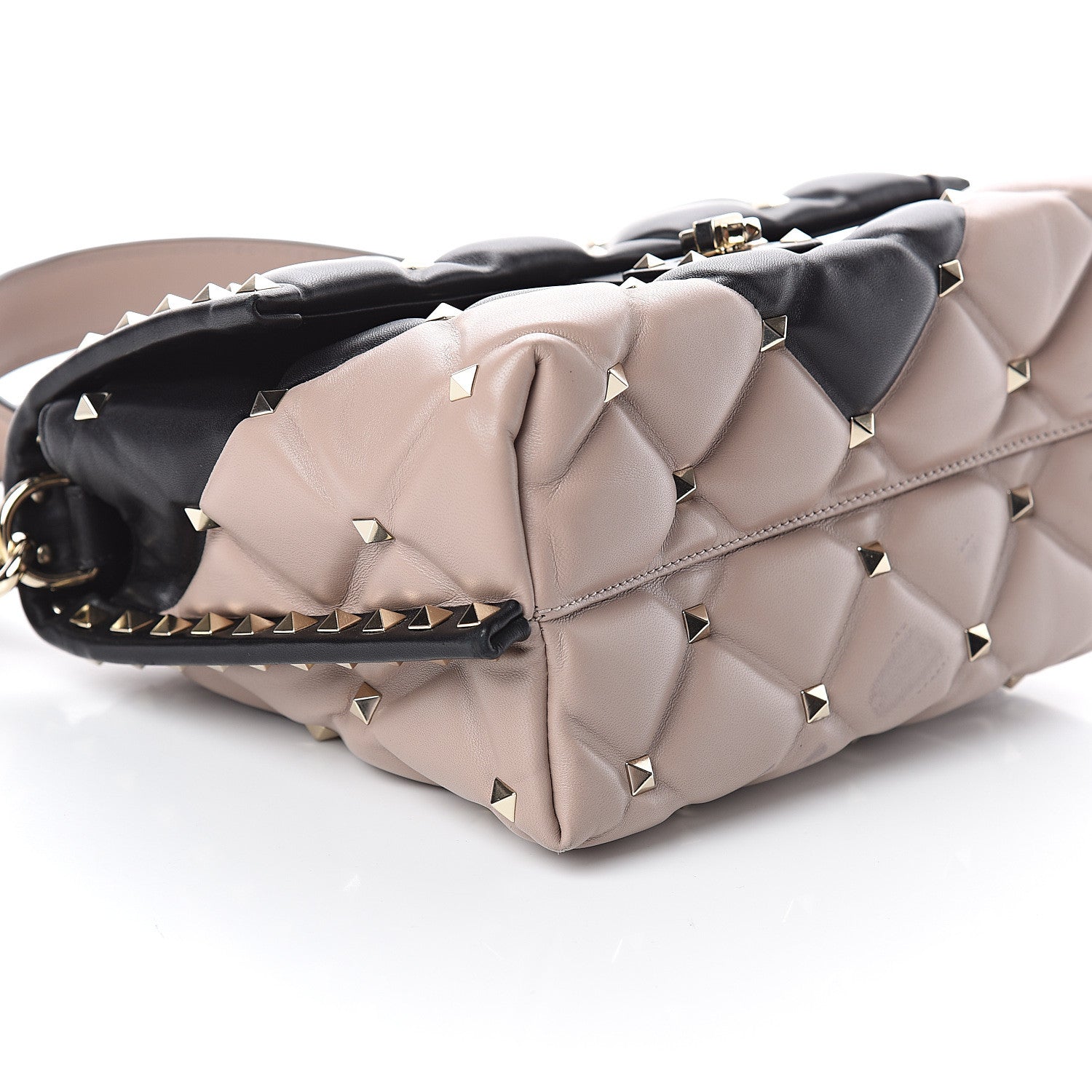 Valentino Garavani Nappa Medium Candystud Top Handle Bag Black Poudre 7 of 8