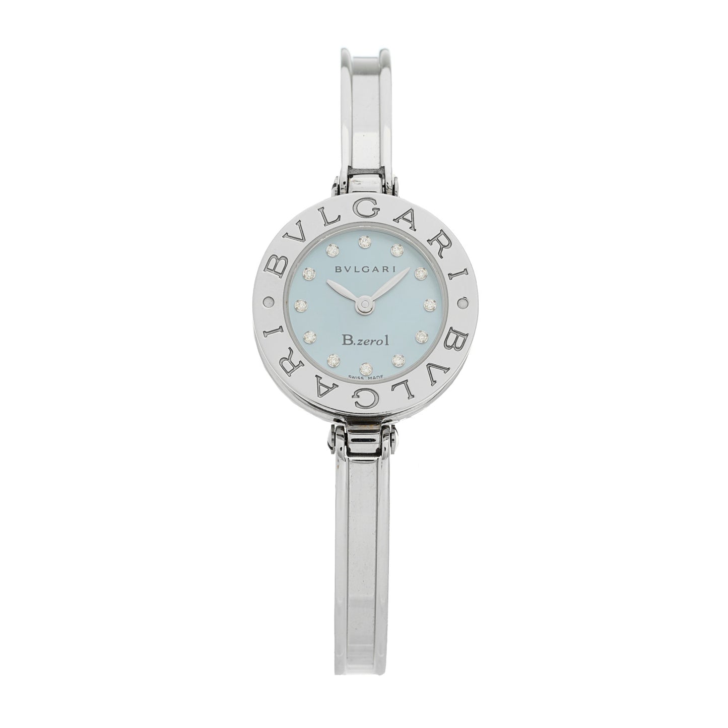 Stainless Steel Diamond Blue Mother of Pearl 22mm B.zero1 Quartz Watch