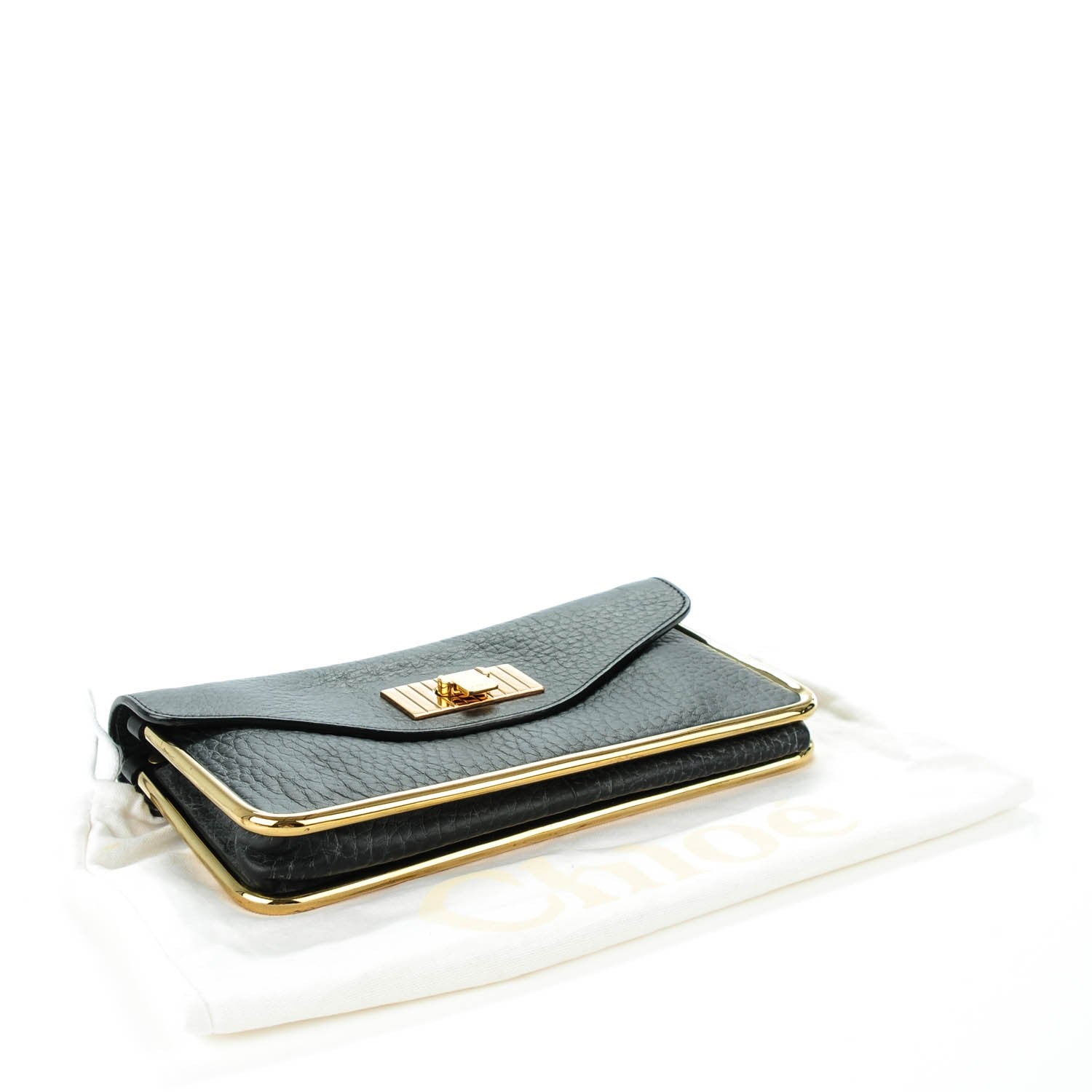 Chloe Grained Calfskin Sally Clutch Black 4 of 7