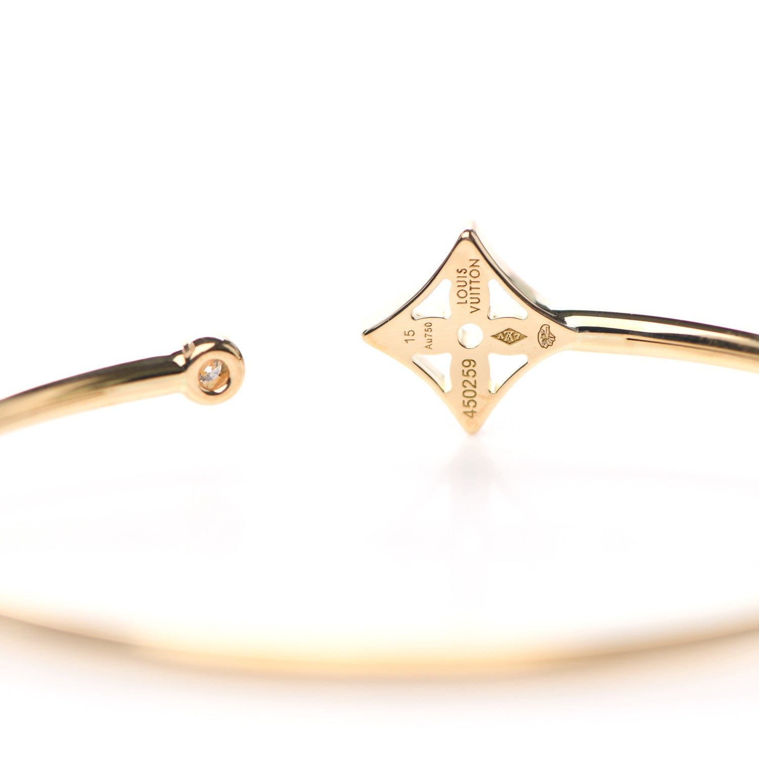 Louis Vuitton 18K Yellow Gold Diamond Idylle Blossom Twist Bracelet 4 of 4