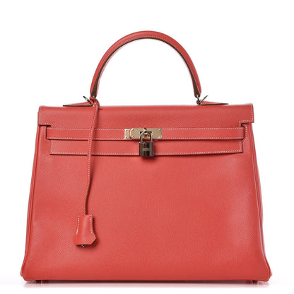 Hermes Epsom Kelly Retourne 35 Rose Jaipur Gold 1 of 36