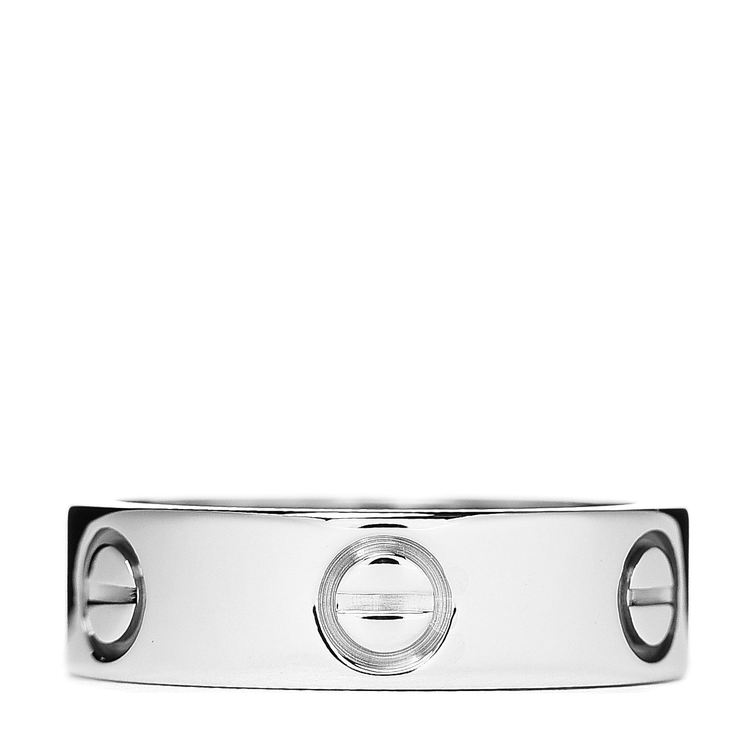 18K White Gold 5.5mm LOVE Ring 51 5.75