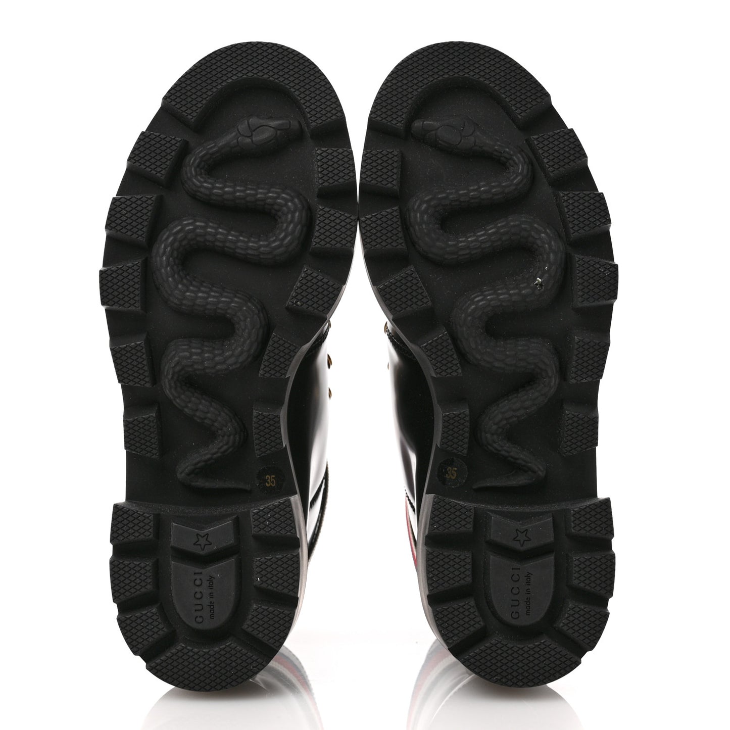 Calfskin Sylvie Web Womens Lace Up Combat Boots 35 Black