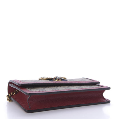 Gucci GG Supreme Monogram Web Queen Margaret Chain Wallet Red 4 of 9