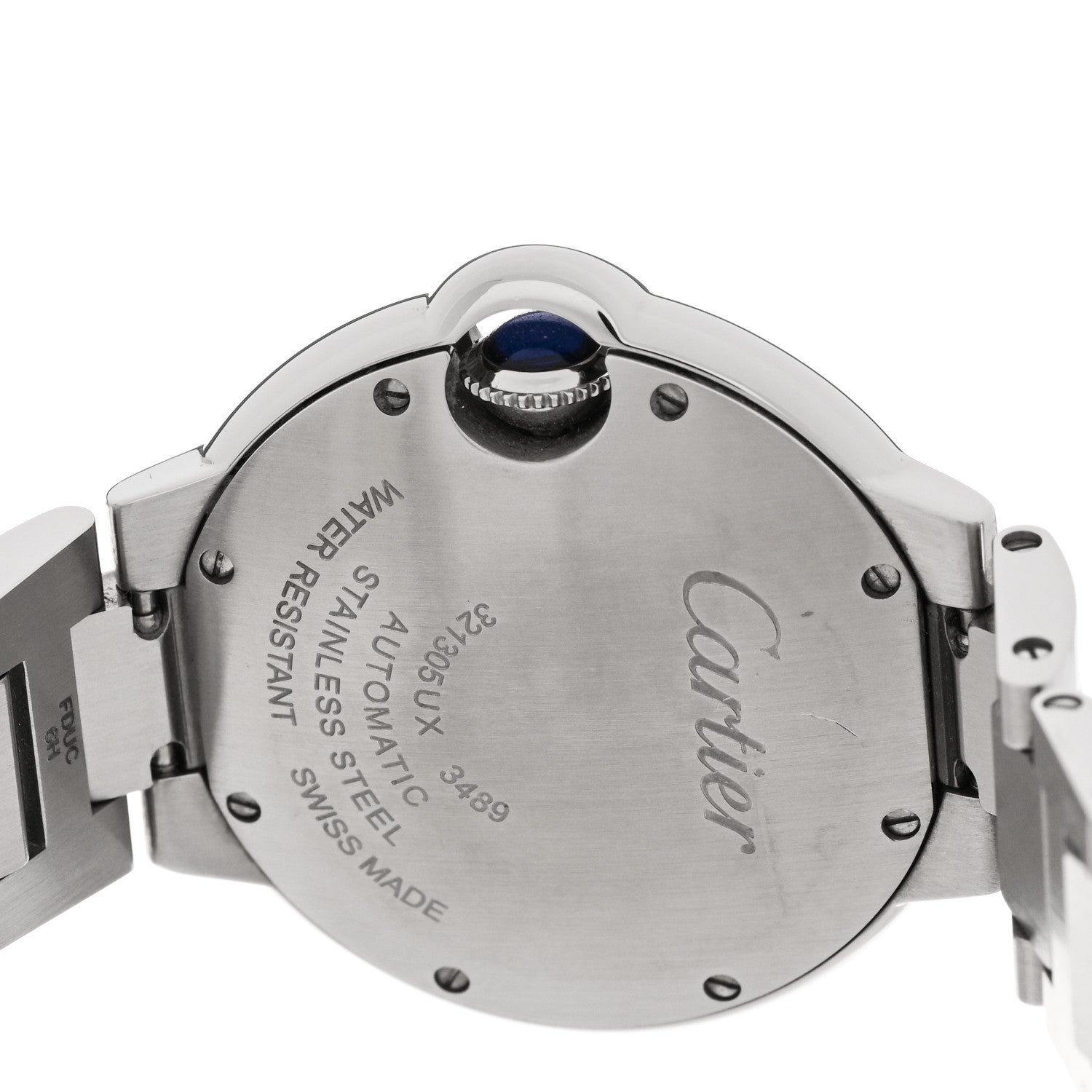 Cartier Stainless Steel Diamond 33mm Ballon Bleu De Cartier Automatic Watch 4 of 5