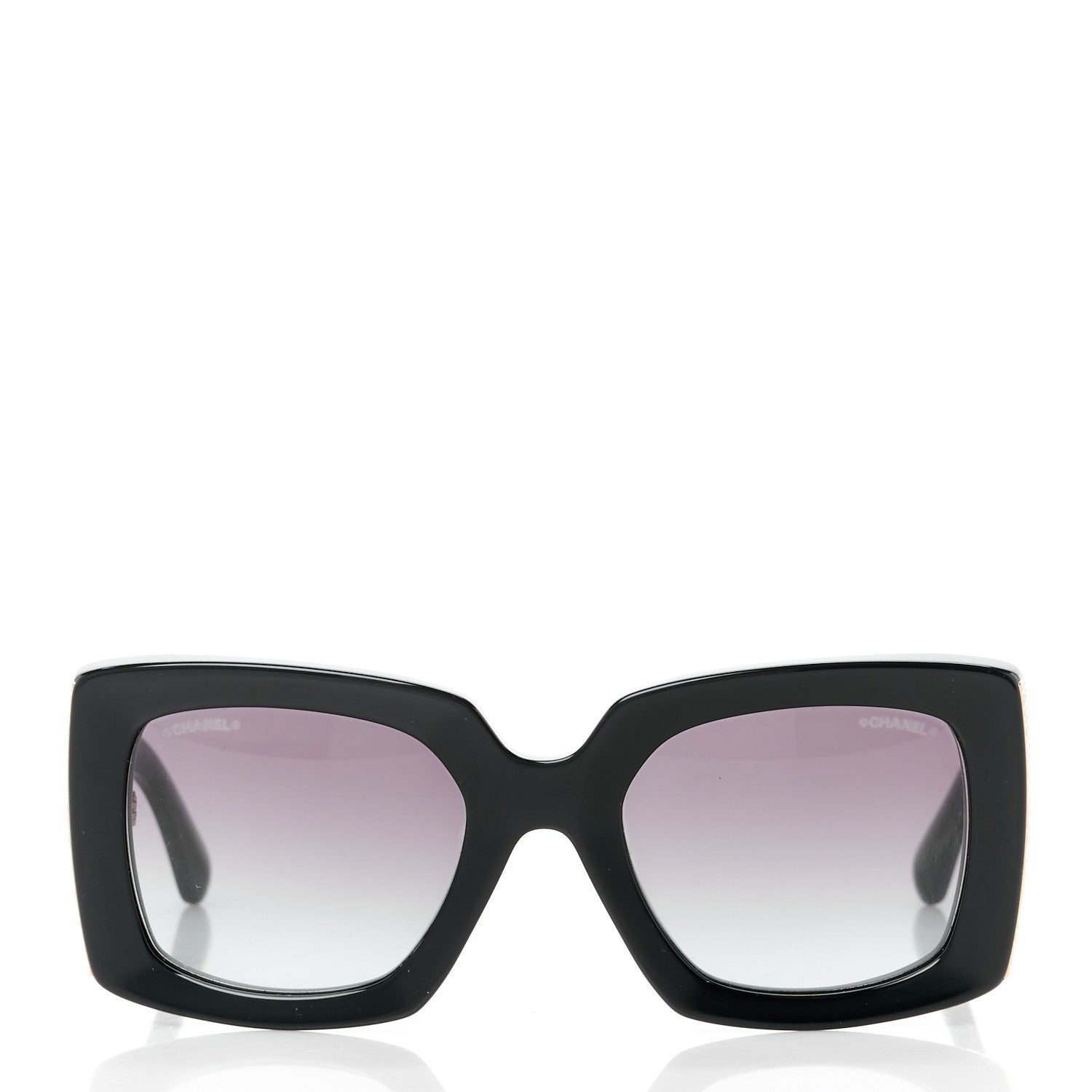Chanel Acetate Rectangle Sunglasses 5435 Black 2 of 8