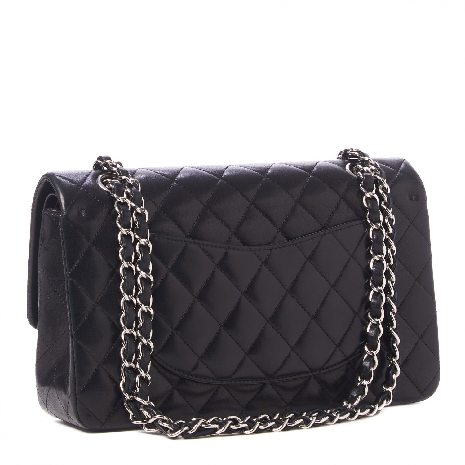Chanel Lambskin Quilted Medium Double Flap Black 2 of 9